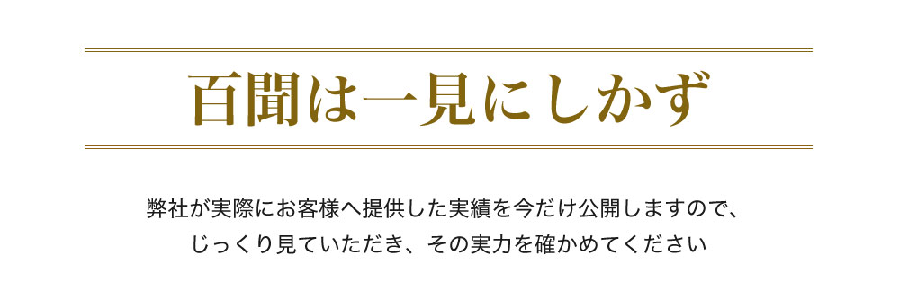 百聞は一見にしかず